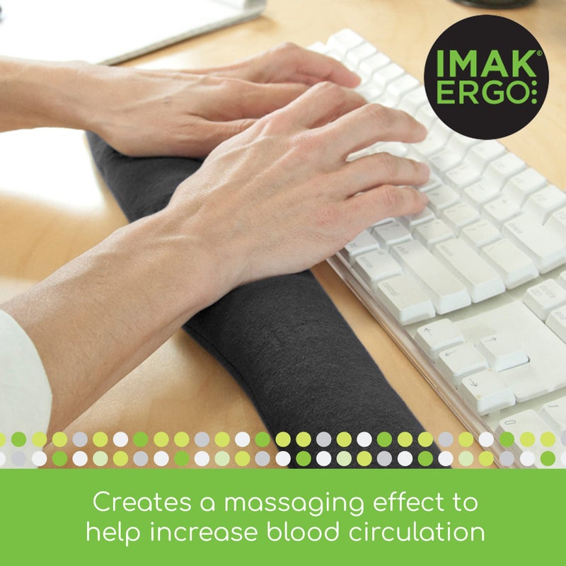 Imak Brownmed - IMAK Ergo Wrist Cushion for Keyboard - Wrist Rest for Computer Keyboard - Comfortable Keyboard Wrist Pad - Ergonomic Wrist Support for Working  Gaming & More at Desk - Image 4